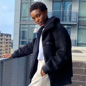 wilfred free Black teddy Sherpa jacket Size: S